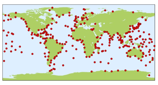 GLOSS Core Network (GCN) map